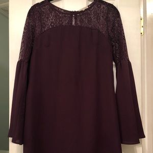 Plum lace dress